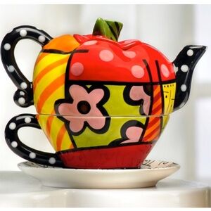 Romero Britto Apple Teapot